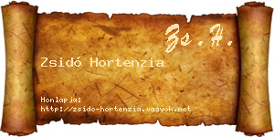 Zsidó Hortenzia névjegykártya